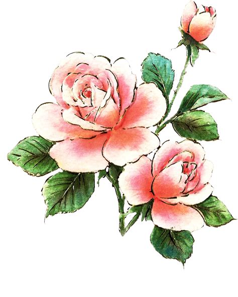 Jinifur Pink Rose Element By Jinifur On Deviantart Flower Art Painting