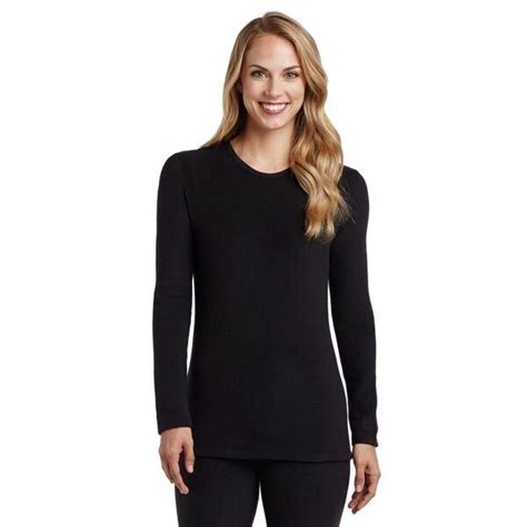 Fleecewear With Stretch Long Sleeve Crew Cuddl Duds Tops For