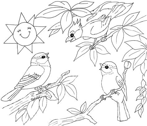 Birds To Color For Children Birds Kids Coloring Pages