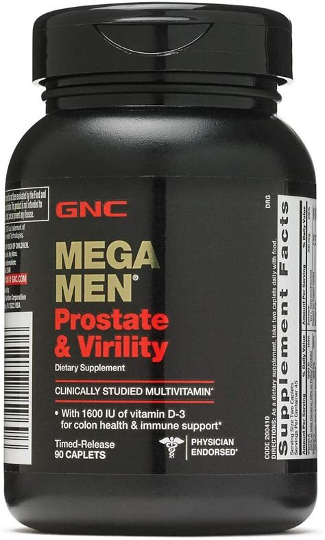 Gnc Mega Men Prostate And Virility Multi Vitamins For Sexual Health