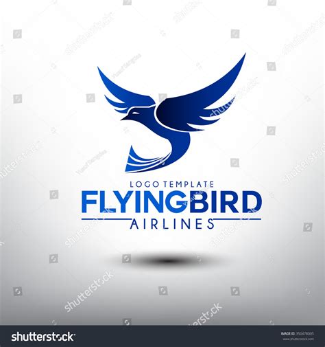 Flying Bird Logo Template Airlines Company Stock Vector 350478005
