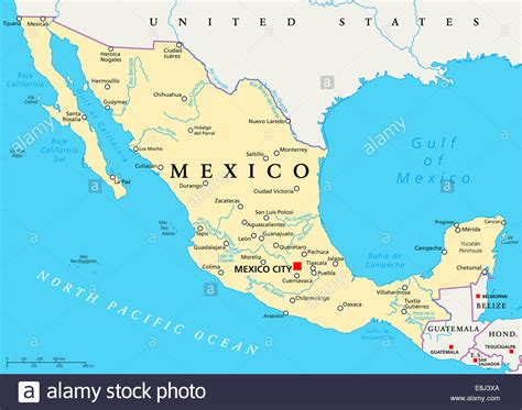 Ein leck in einer gaspipeline ließ das meer im golf von mexiko am freitag brennenfoto: Politische Karte von Mexiko mit Hauptstadt Mexiko-Stadt ...
