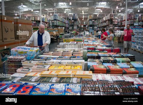 customers looking at books, Costco warehouse, USA Stock Photo - Alamy
