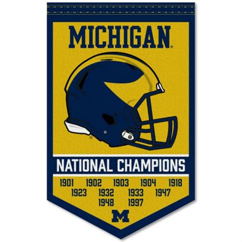 Michigan Wolverines Time Football National Champions Banner Flag Ebay