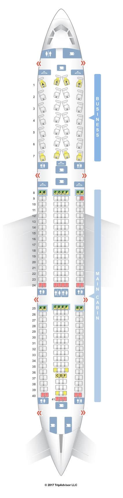 Seatguru Seat Map American Airlines Airbus A330 300 333