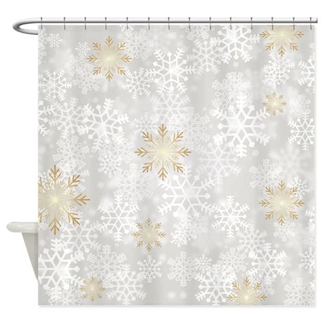 Winter Snowflakes Decorative Fabric Shower Curtainshower Curtains