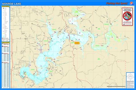 Monroe Lake Fishing Map Grapentin Specialties Inc