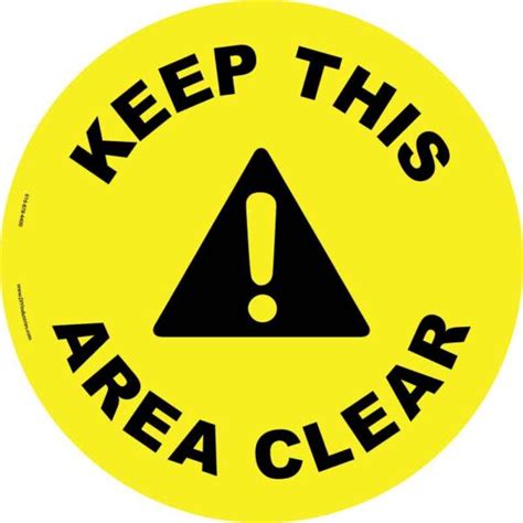 Floor Decal Round Keep This Area Clear Visual Workplace Inc