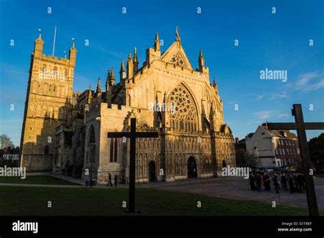 Exeter Cathedral Devon England United Kingdom Stock Photo Alamy
