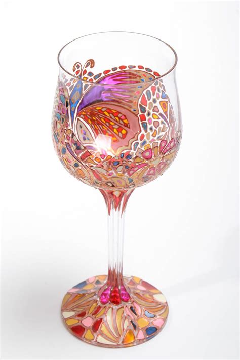 Buy Handmade Wine Glass Colored Wine Glasses 300 Ml Cool Wine Glasses Birthday T 1180287301