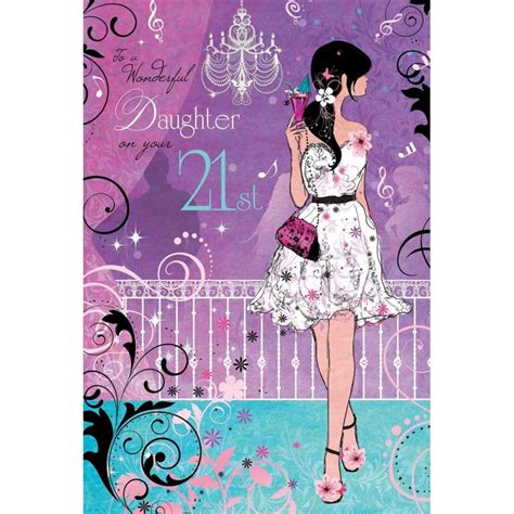 Free next day delivery on eligible orders for amazon prime members | buy gifts for 21st birthday for everyone has asked how i got this done. Wonderful Daughter 21st Birthday Card - Karenza Paperie