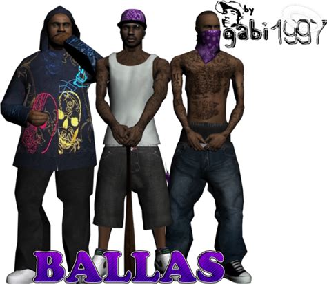 Download New Character The Ballas Gang For Gta San Andreas Skin
