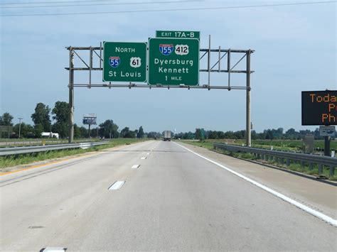 Missouri Interstate 55 Northbound Cross Country Roads