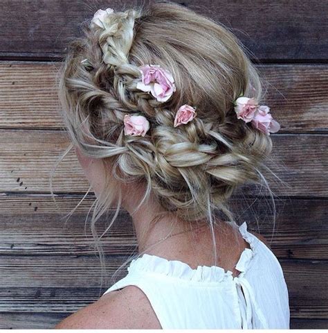 braided updo with flowers flower girl bohemia hairstyle girl flower girl hairstyles long hair