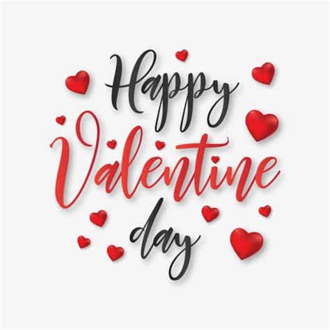 Happy Valentines Day Clipart Vector Happy Valentine Day Typography