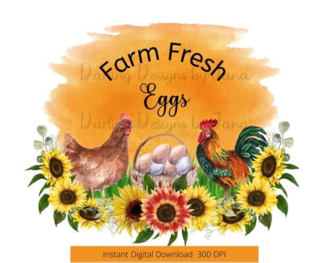 Farm Fresh Eggs Png Farm Printable Instant Digital Download Etsy