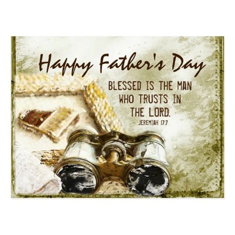 Fathers Day Jeremiah Blessed Is The Man Bible Postcard Zazzle