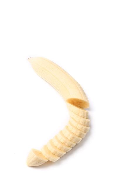 Premium Photo Banana Without A Peel Isolated On White Background
