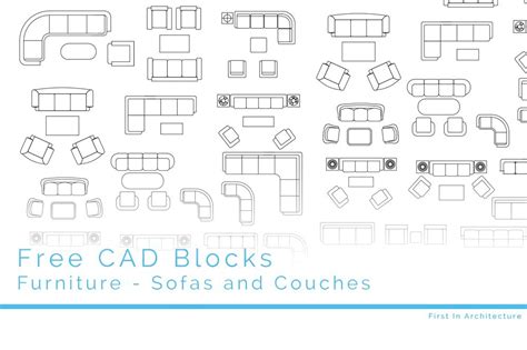 Free Cad Blocks Sofas And Couches