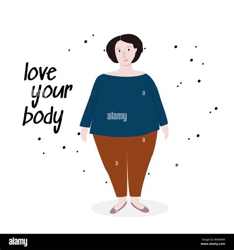 Body Positive Illustration With Woman Stock Vector Image And Art Alamy