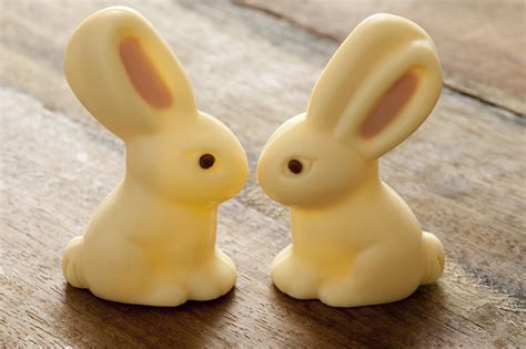 White Chocolate Easter Bunnies Creative Commons Stock Image