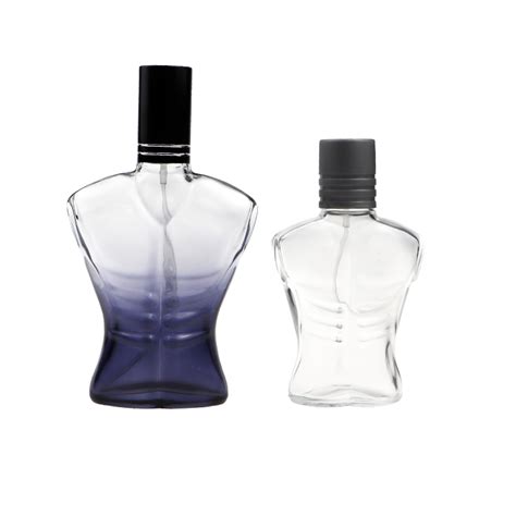 100ml Clear Men Body Shape Perfume Glass Bottle Wholesale With Crimp