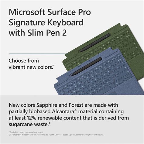 Microsoft Surface Pro Signature Keyboard Slim Pen Bundle Sapphire