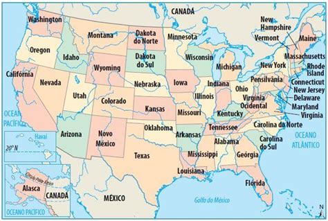 geografia dos estados unidos cola da web