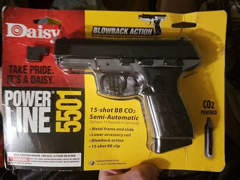 Daisy Powerline 5501 BB Pistol Blowback 177 Semi Auto CO2 Gas Handgun