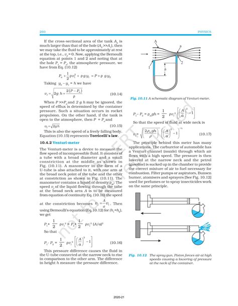 Physics Class 11 Chapter 10 Mechanical Properties of Fluids NCERT pdf ...