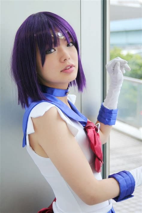 Bishoujo Senshi Sailor Moon Cosplay Gloves Namada Purple Hair Sailor Saturn Sailor Uniform