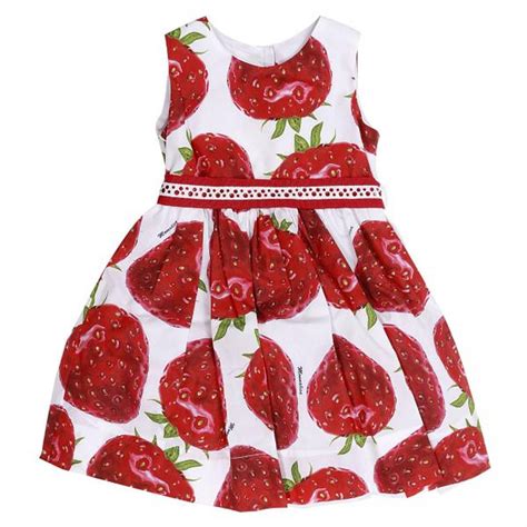 Monnalisa Strawberry Dance Dress For Girls