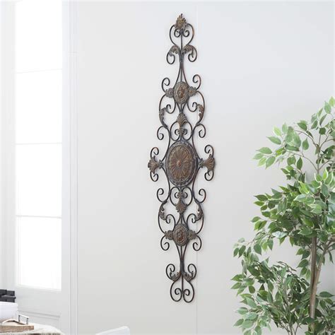 Buy Deco 79 Metal Scroll Wall Decor 18 X 1 X 53 Brown Online At