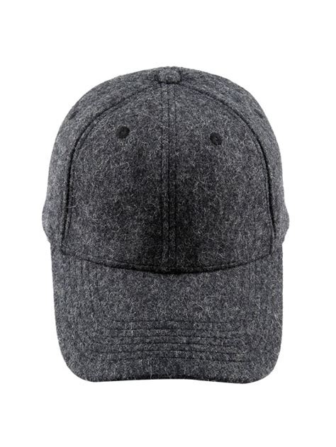 Unisex Woolen Baseball Cap Adjustable Wide Brim Warm Snapback Hat 012