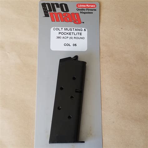 Colt Mustang 380 Acp 6rd Magazine Mag 6 Round Clip Sig Sauer P238