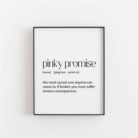 Pinky Promise Pinky Promise Art Pinky Promise Print A4 Etsy Pinky