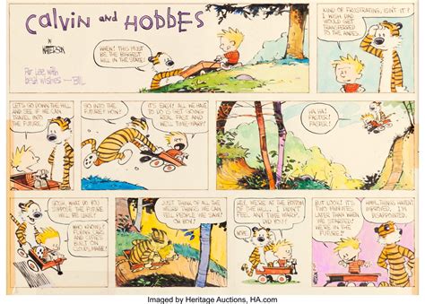 a hand colored ‘calvin and hobbes work sold for a record smashing 480 000 making it one of
