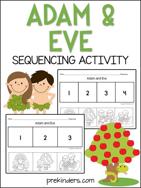 There were people here, long before the adam and eve story began. Adam & Eve: Sequencing Activity - PreKinders