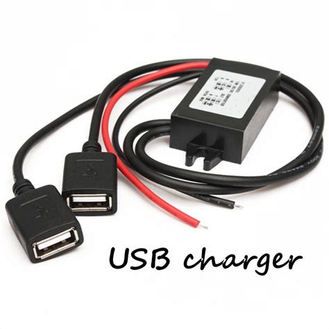 Autoleader 12v A 5v Dual Usb Adapter Adapter Conversor Módulo De Cabo