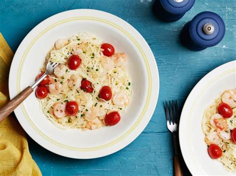 Shrimp scampi became popular in the united states after world war ii when troops from the united states were exposed to traditional italian cooking. Baby Shrimp Scampi and Angel Hair Pasta Recipe | Rachael ...