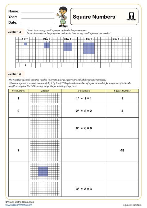 Square Numbers Worksheet Key Stage 2 Pdf Number Worksheets