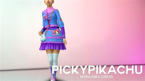 Download And More Info On My Patreon Harajuku Dress Sims 4