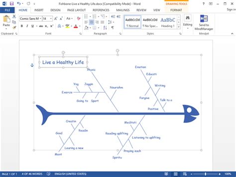 Fishbone Diagram For Word Made By Edraw Max A Fishbone Diagram Is A Visualized Tool For