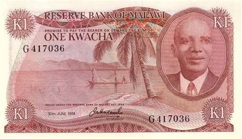 Billete 1 Kwacha 1974 1975 Malawi Valor Actualizado Foronum