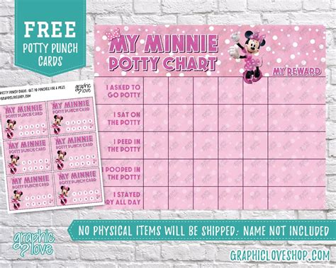 Downloadable Free Printable Minnie Mouse Potty Training Chart