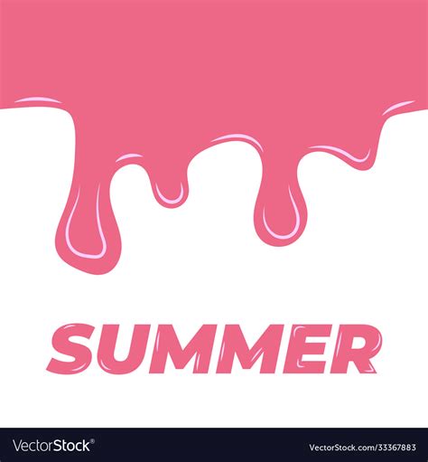 Dripping Pink Ice Cream Flowing Background Art Vector Image