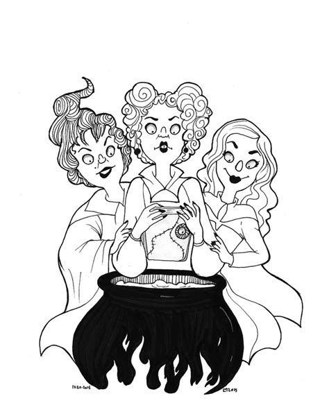 Hocus Pocus Coloring Pages Learny Kids