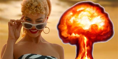 Barbie Movie Vs Oppenheimer Goes Nuclear In Crossover Poster Art
