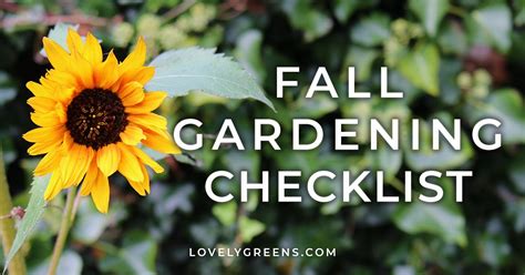Fall Gardening Checklist Printable Garden Tasks To Prepare For Winter