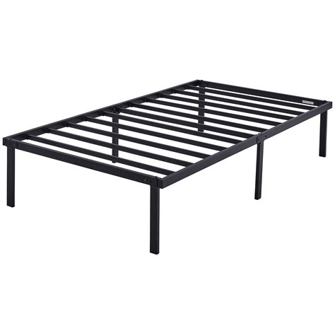 Mainstays 14 Heavy Duty Slat Bed Frame Black Steel Twin